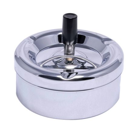 Ashtray Spinning Chrome - 13cm