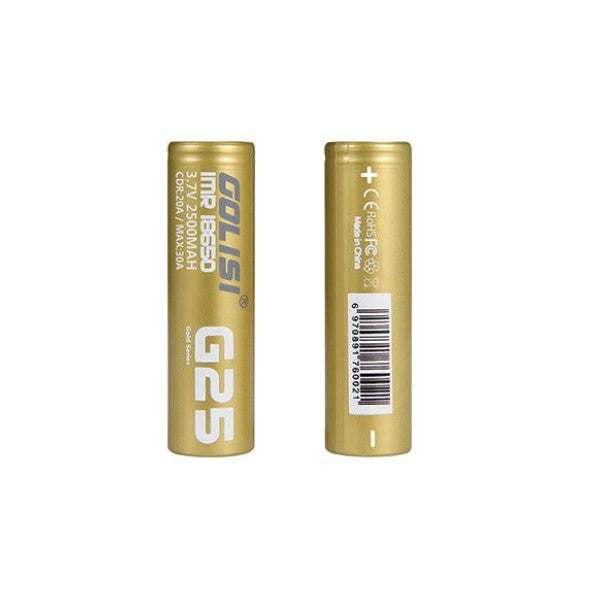 Golisi G25 2500mah 18650 Battery - 2 Pack