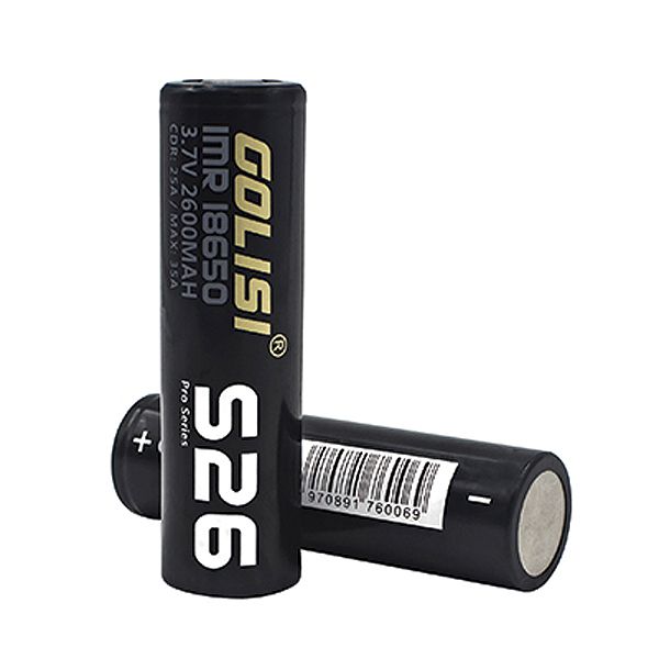Golisi S26 18650 2600mAh 25A Rechargeable Battery - 2 Pack