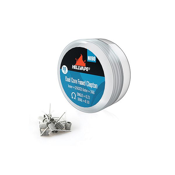 Hellvape NI90 Pre-Built Coils - Dual Core Fused Clapton Coil - 10 Piece