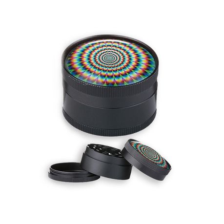 Herb Grinder 3 Piece Aluminum 50 x 36mm - Hypnotic