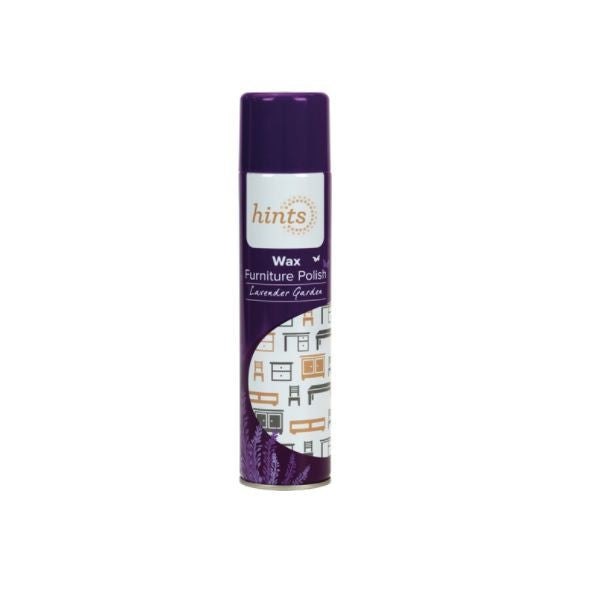 Hints Wax Furniture Polish Lavender Garden Aerosol - 300ml