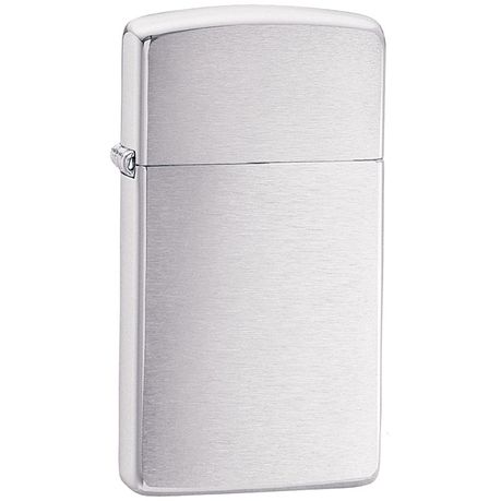 Zippo Lighter - Slim Brush Chrome - ZP1600