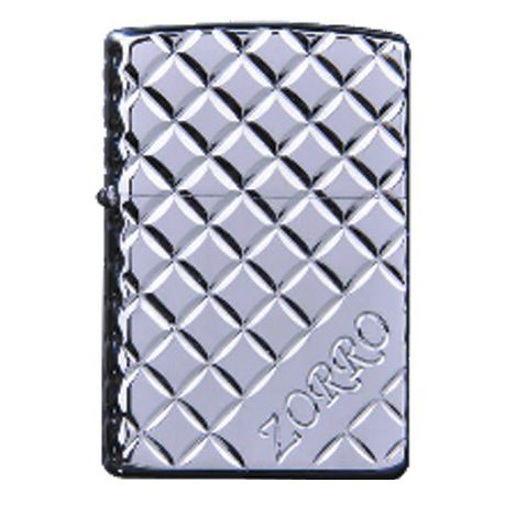 Zorro Lighter Silver Square Engraving