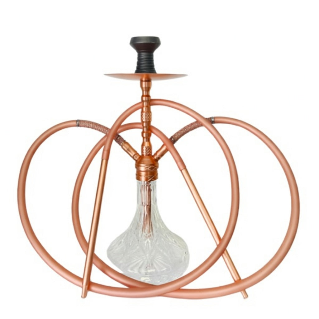 Hubbly Bubbly Amaren Premium Vintage Glass Hookah Large – 2 Pipes (PIP088- LBNAL7-2) Black