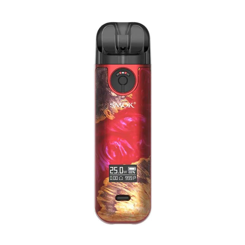 Smok Novo 4 Vape Pod Kit - Red Stabilizing Wood