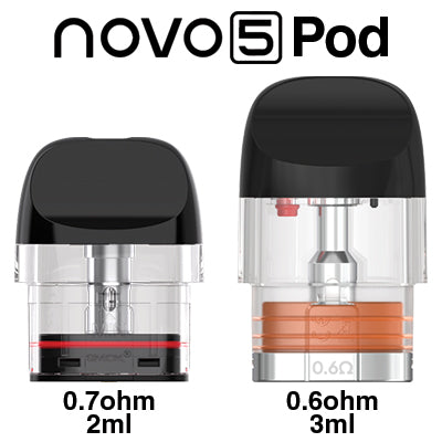 Smok Novo 5 ( & 6) Meshed Mesh Pods 0.6ohm & 0.7ohm - 3 Pack