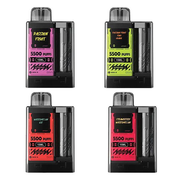 Vapengin Rechargeable Disposable Vape - 4 Flavour Combo - Passion fruit, Passion fruit kiwi guava, Watermelon ice, Strawberry watermelon