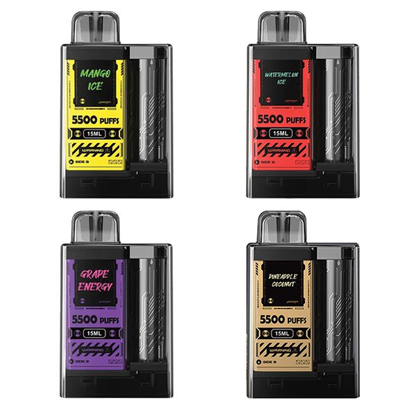 Vapengin Rechargeable Disposable Vape - 4 Flavour Combo C - Mango ice, Watermelon ice, Grape energy, Pinneapple coconut