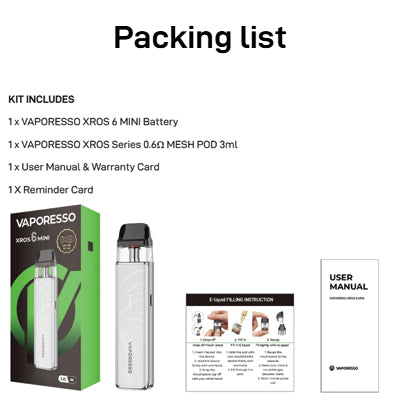 Vaporesso Xros 6 Mini Vape Pod Kit