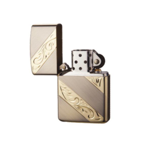 Zorro Lighter - Hand Engraved Flower Gold