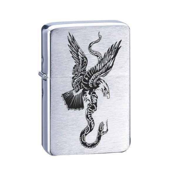 Zorro Lighter - Chrome Eagle and Snake